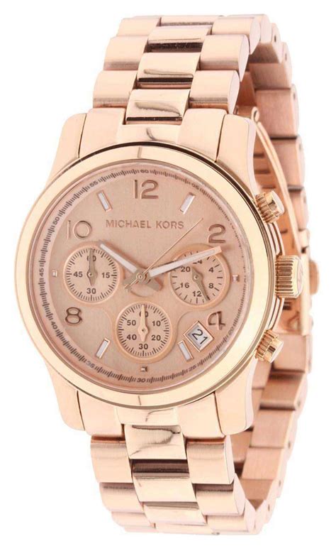 michael kors runway chronograph watch mk5128|Michael Kors Women's Runway Rose Gold Plated Stainless Steel .